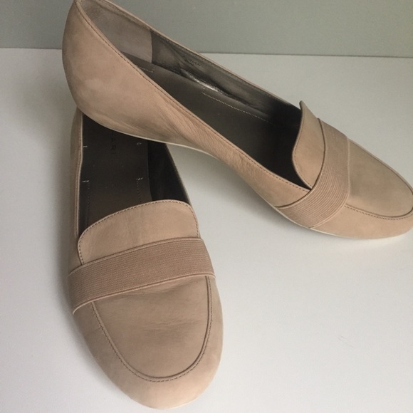 Tahari Shoes - TAHARI | Tan Leather Adrian Flats Loafers Nude